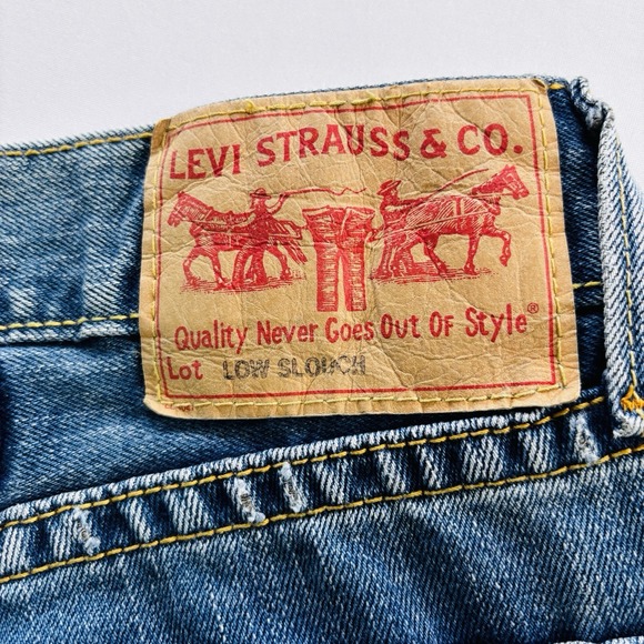 Vintage Levi's Type 1 Low Slouch Jeans Youth 13M Y2K Made in Hong Kong 1998 - Picture 5 of 16
